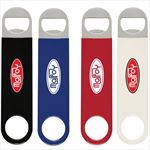 HH2024 Large Vinyl Coated Stainless Steel Bottle Opener With Custom Imprint